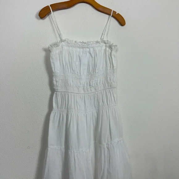 farm rio off shoulder dress Off-White Painted Flowers Maxi Dress